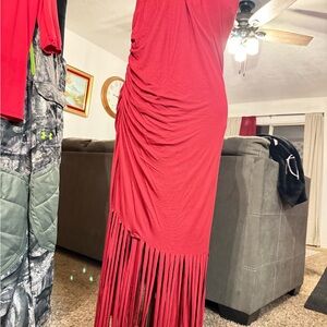 Chic Red Fringe Dress INC  1 x long sexy dress new with tags